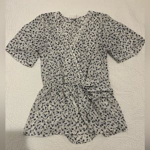 Floral smock blouse